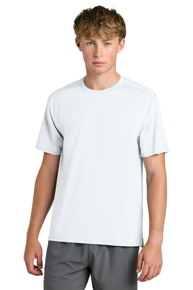 Richardson RA7110SS Mens Clutch Short Sleeve Crewneck T-Shirt White Model Front