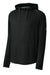 Richardson RA7200LSH Mens Charge Performance Fleece Hooded Sweatshirt Hoodie w/ Pouch Pocket Black Form Front