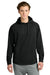 Richardson RA7200LSH Mens Charge Performance Fleece Hooded Sweatshirt Hoodie w/ Pouch Pocket Black Model Front