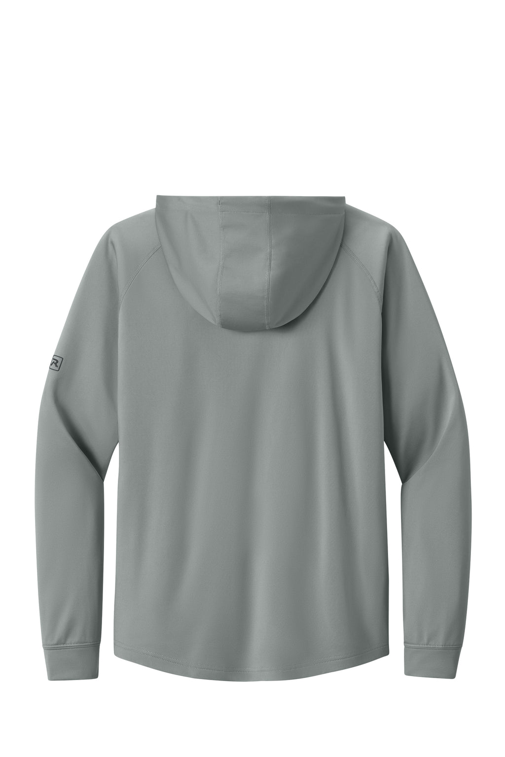 Richardson RA7200LSH Mens Charge Performance Fleece Hooded Sweatshirt Hoodie w/ Pouch Pocket Grey Flat Back