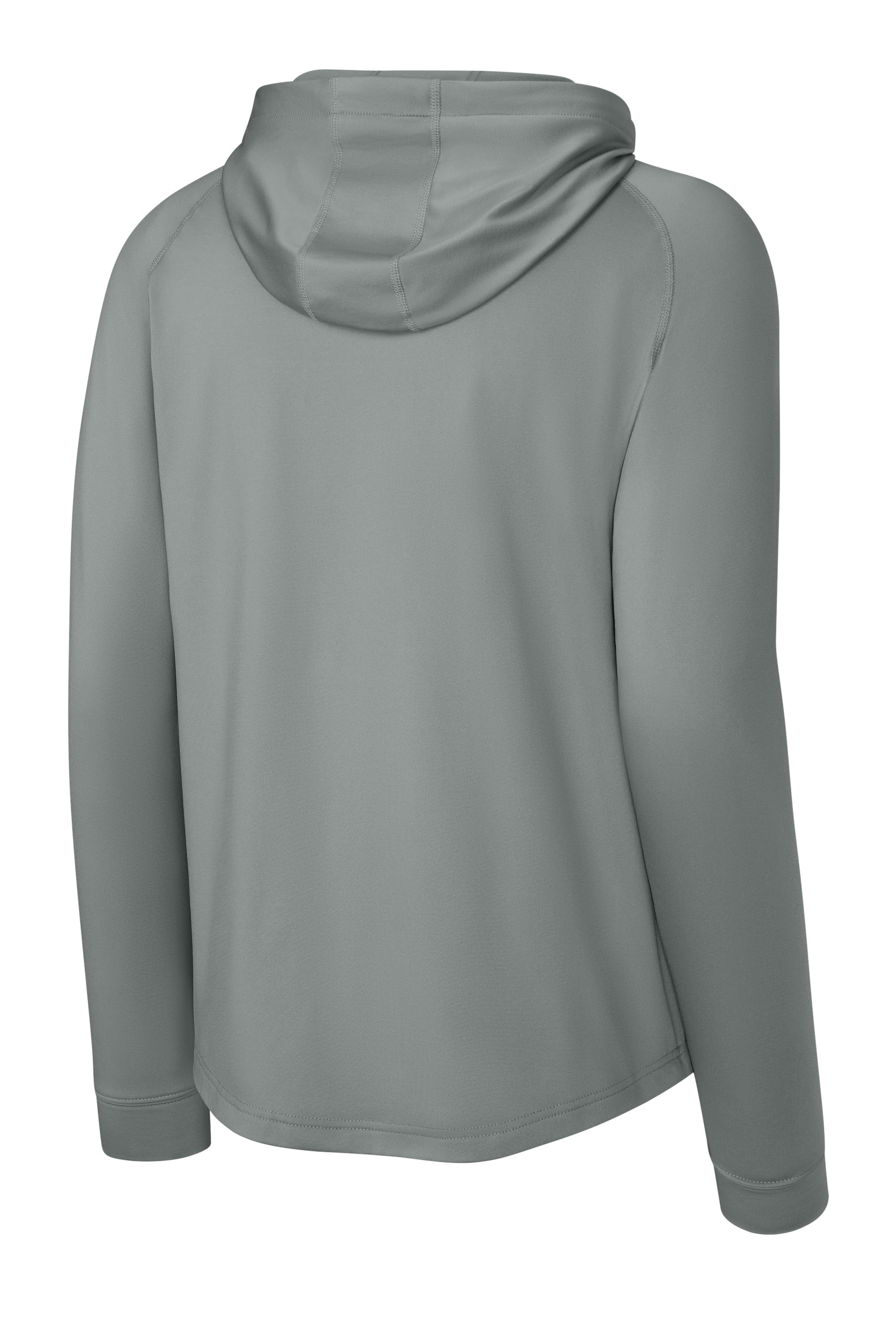 Richardson RA7200LSH Mens Charge Performance Fleece Hooded Sweatshirt Hoodie w/ Pouch Pocket Grey Forn Back