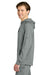 Richardson RA7200LSH Mens Charge Performance Fleece Hooded Sweatshirt Hoodie w/ Pouch Pocket Grey Model Side