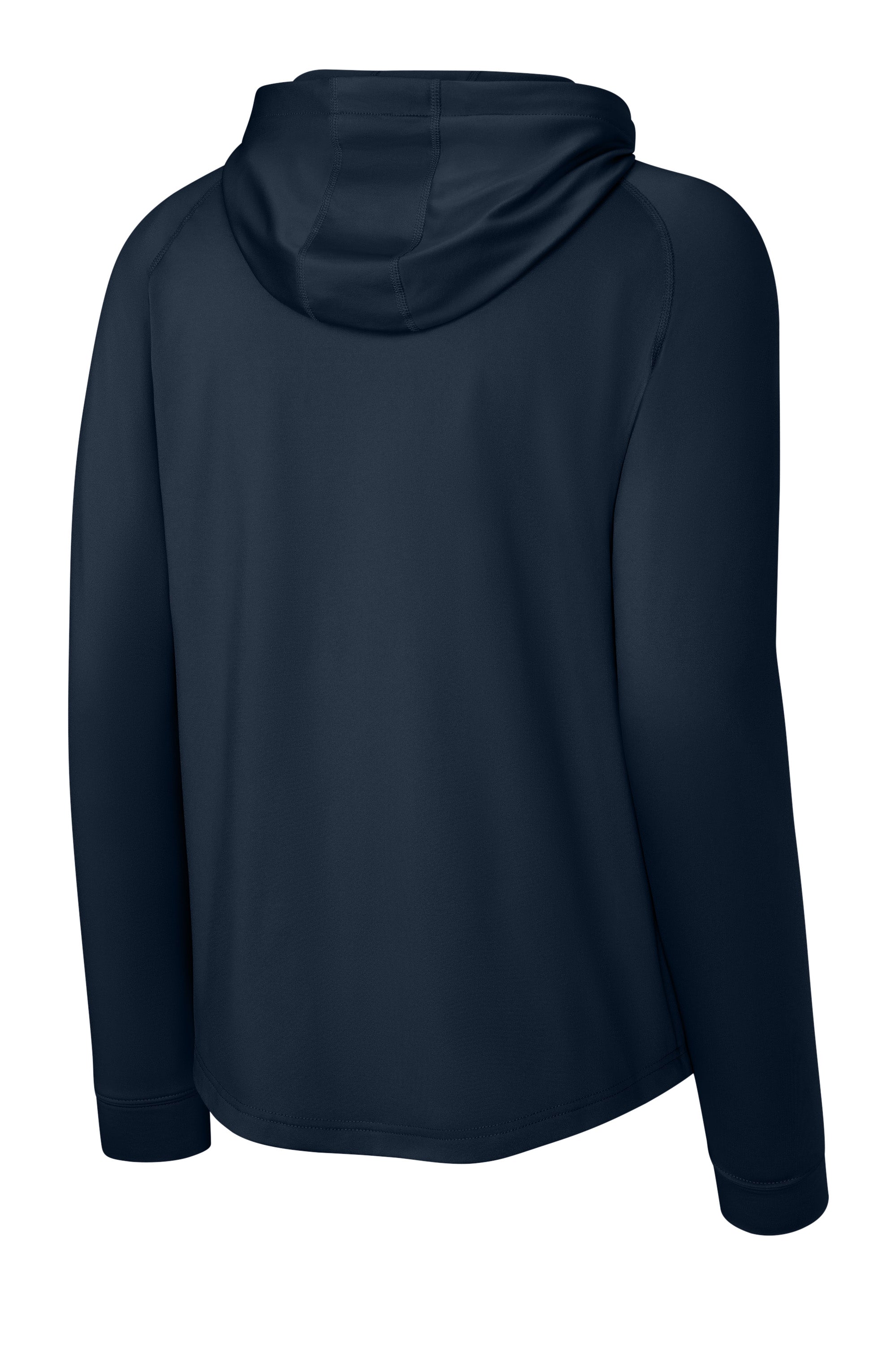 Richardson RA7200LSH Mens Charge Performance Fleece Hooded Sweatshirt Hoodie w/ Pouch Pocket Navy Blue Forn Back