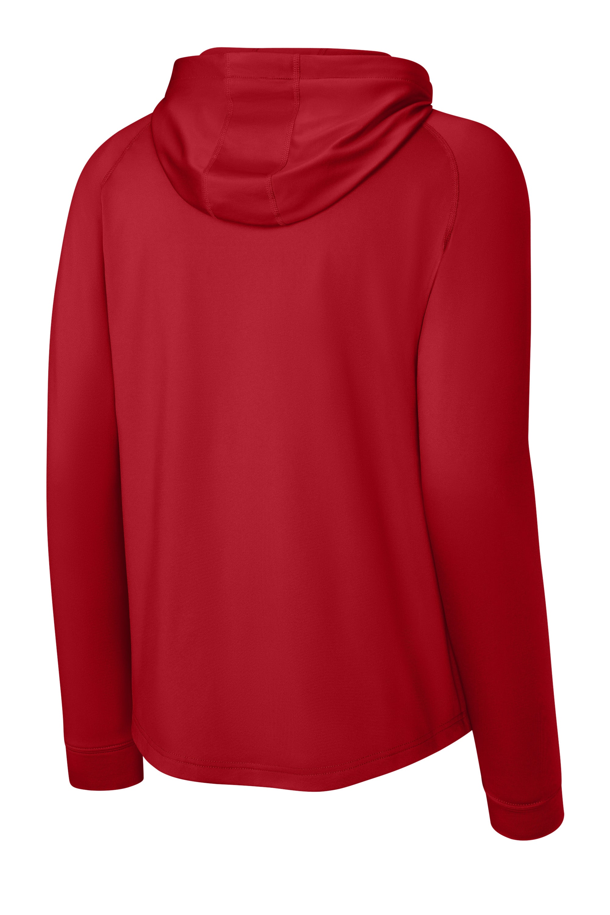 Richardson RA7200LSH Mens Charge Performance Fleece Hooded Sweatshirt Hoodie w/ Pouch Pocket Red Forn Back