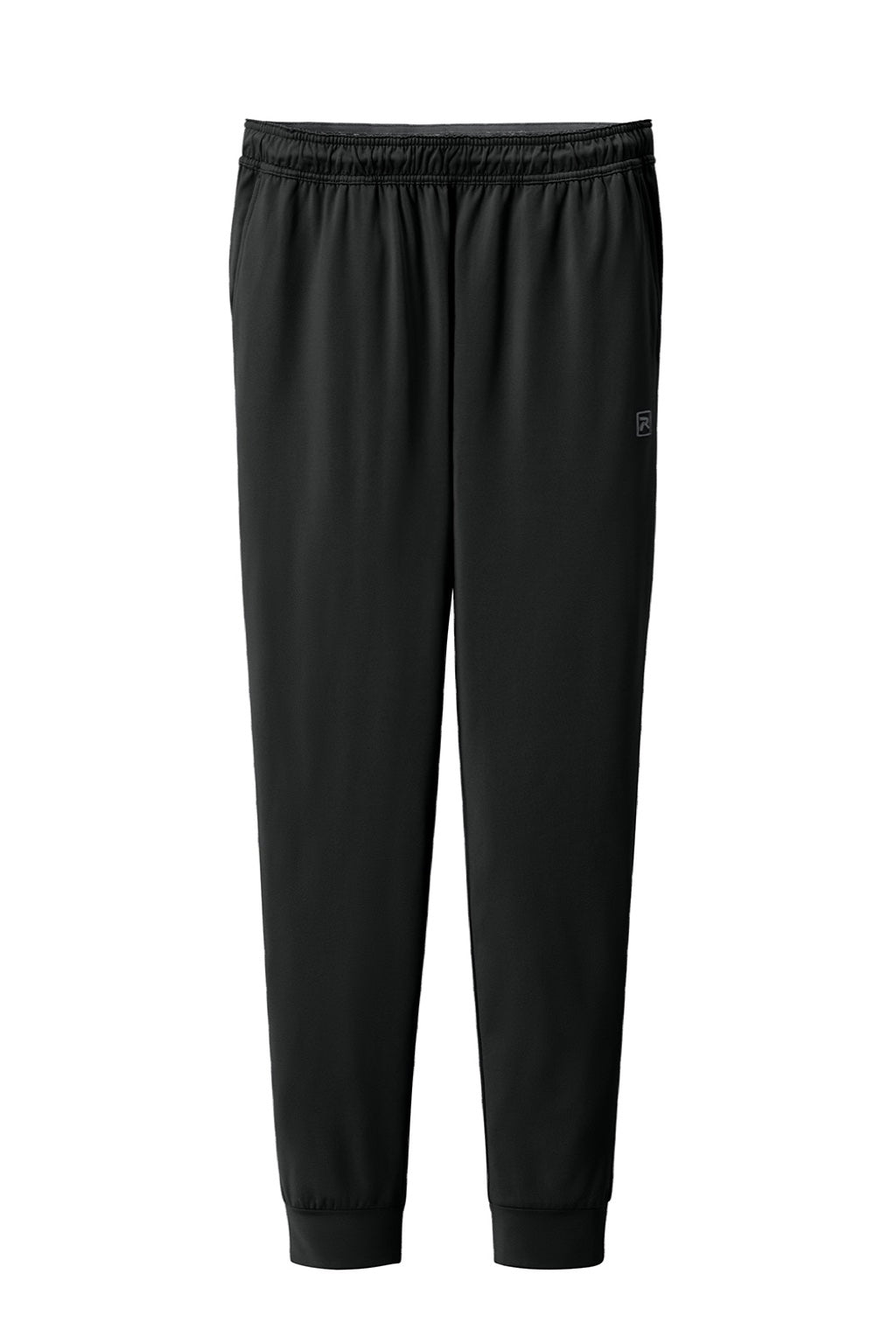 Richardson RA7201B Mens Charge Performance Fleece Jogger Sweatpants w/ Pockets Black Flat Front