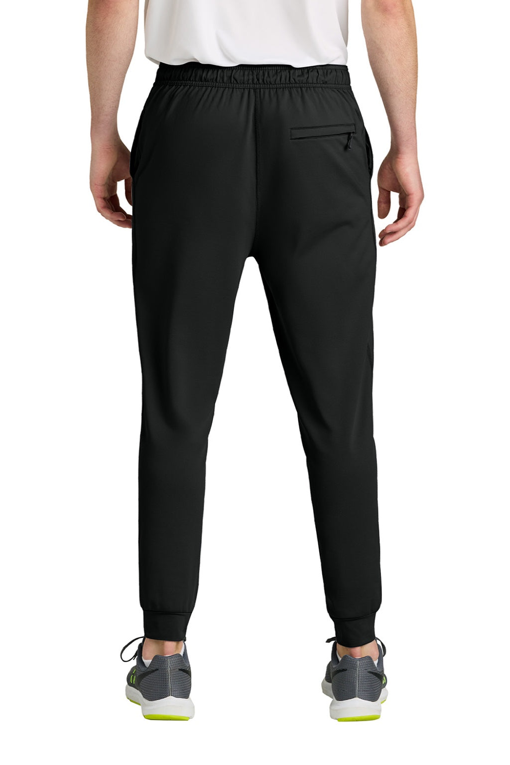 Richardson RA7201B Mens Charge Performance Fleece Jogger Sweatpants w/ Pockets Black Model Back