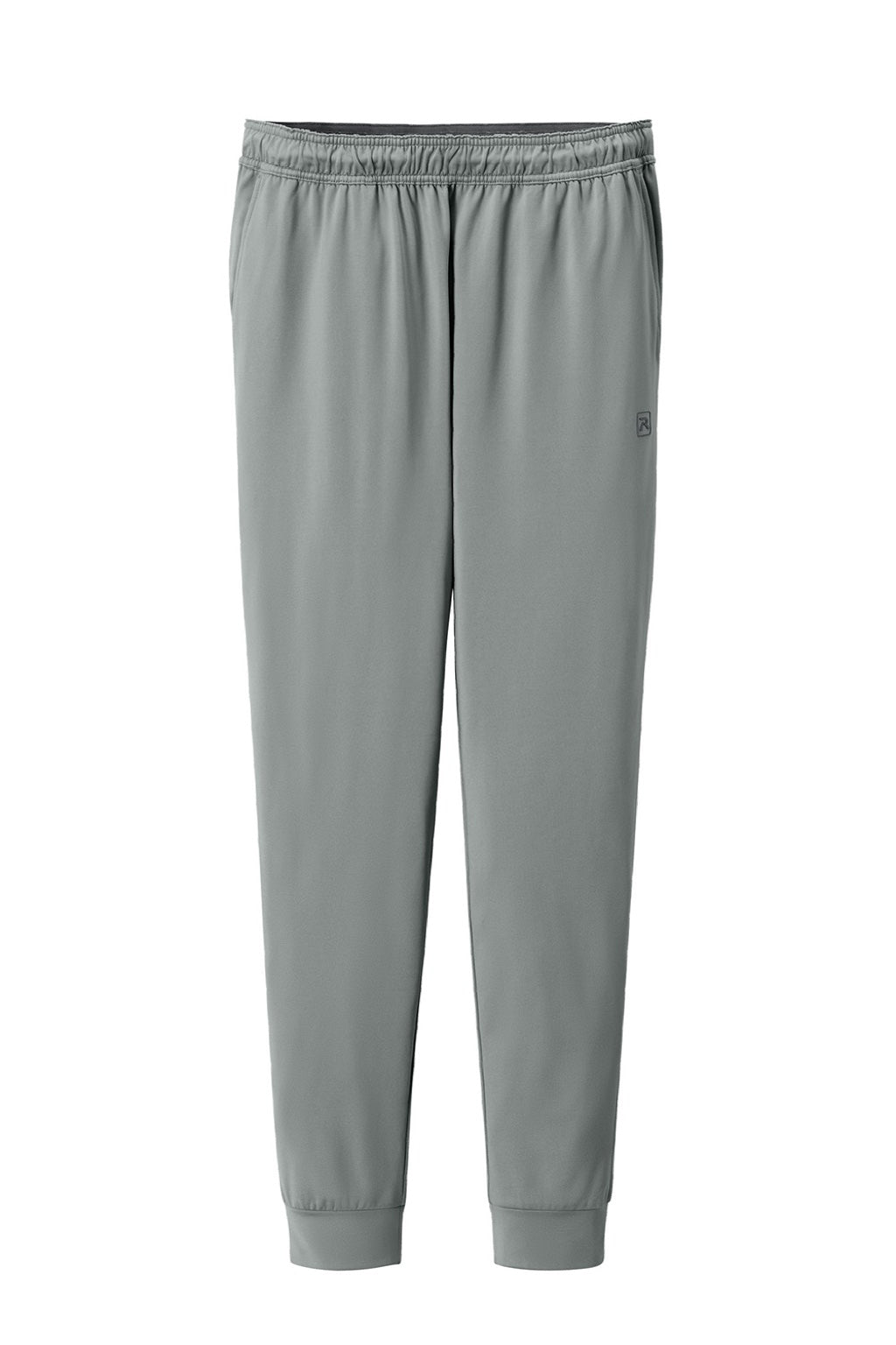 Richardson RA7201B Mens Charge Performance Fleece Jogger Sweatpants w/ Pockets Grey Flat Front
