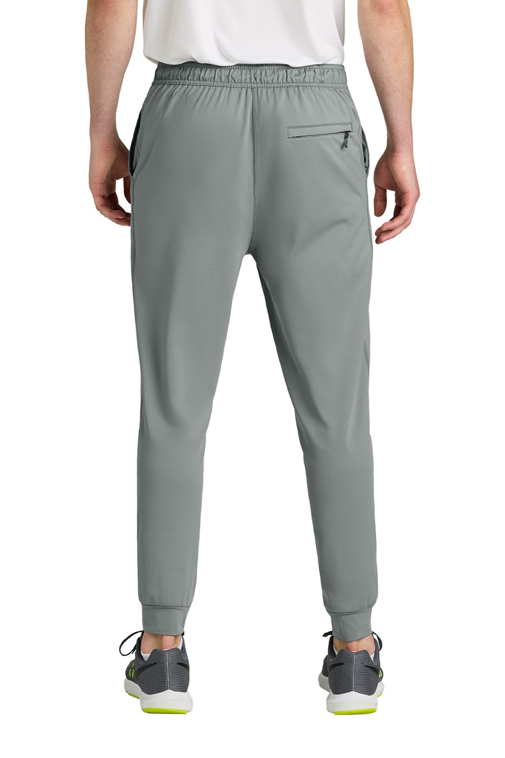 Richardson RA7201B Mens Charge Performance Fleece Jogger Sweatpants w/ Pockets Grey Model Back