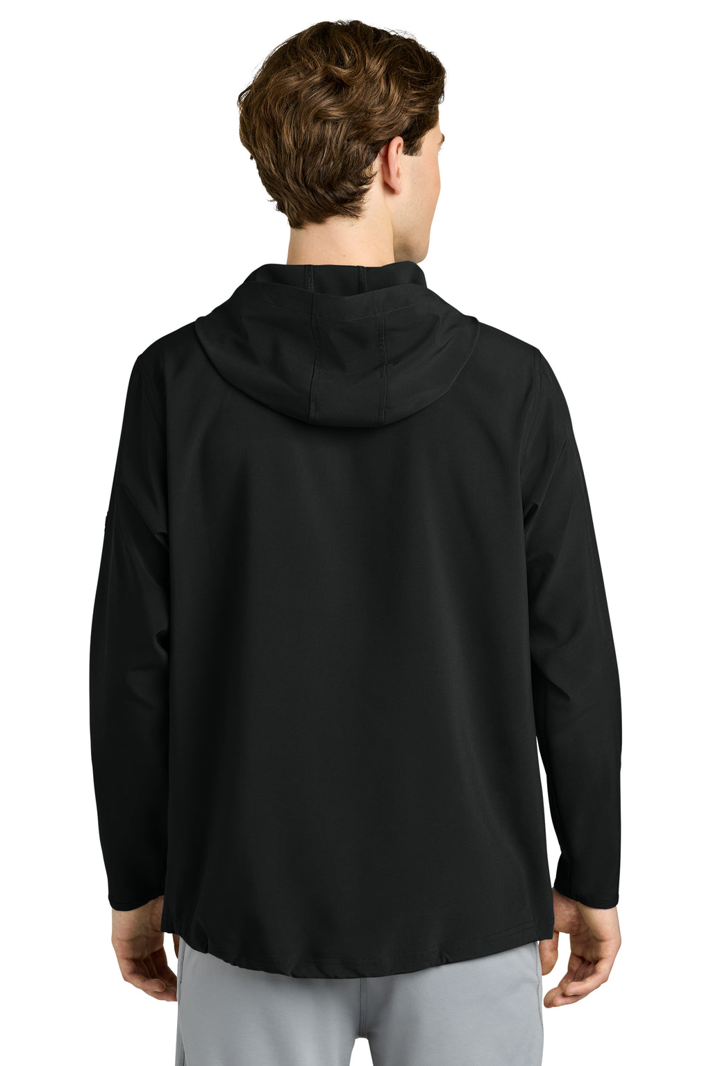 Richardson RA7400FZH Mens Barrage Full Zip Hooded Wind Jacket Black Model Back