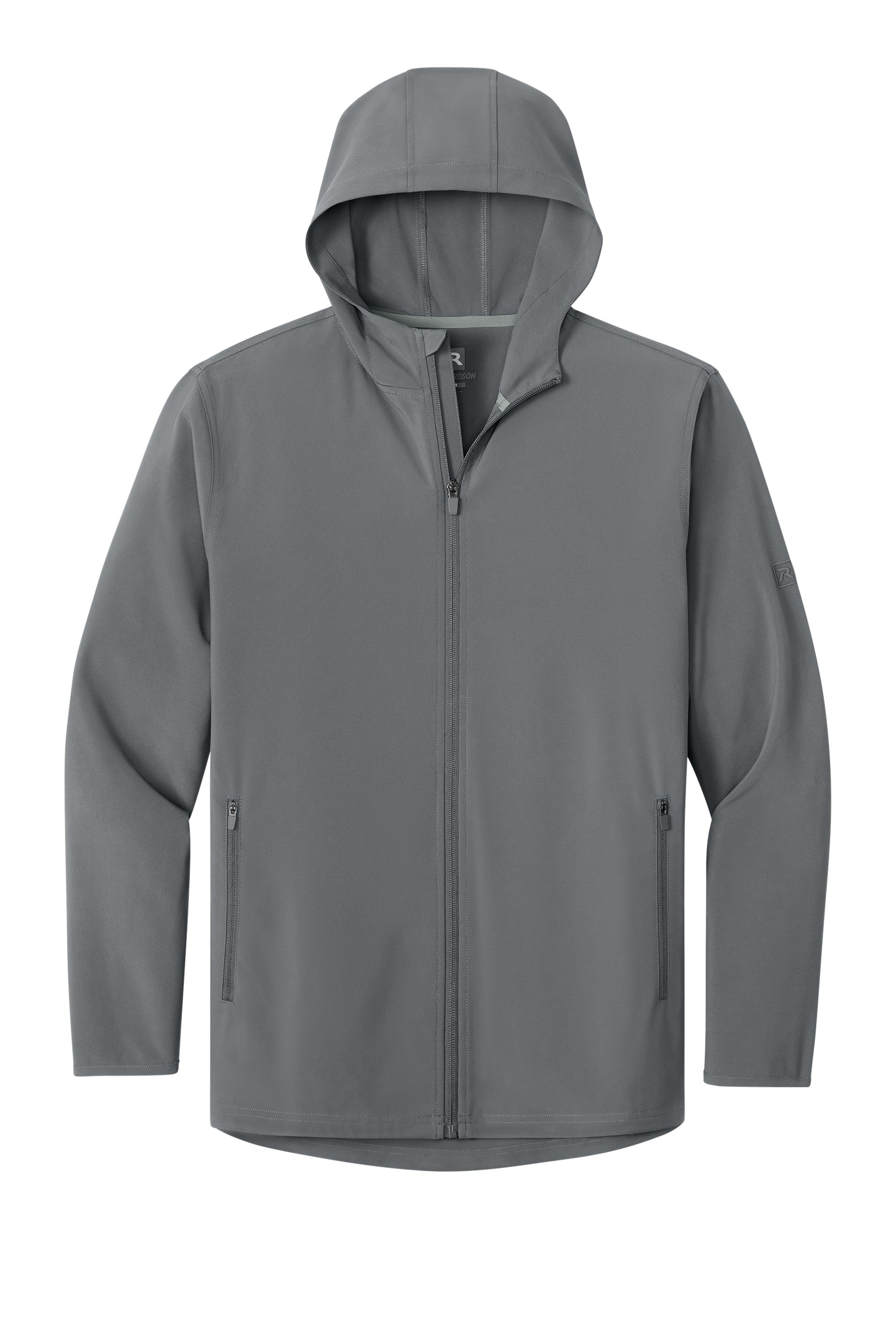 Richardson RA7400FZH Mens Barrage Full Zip Hooded Wind Jacket Charcoal Grey Flat Front
