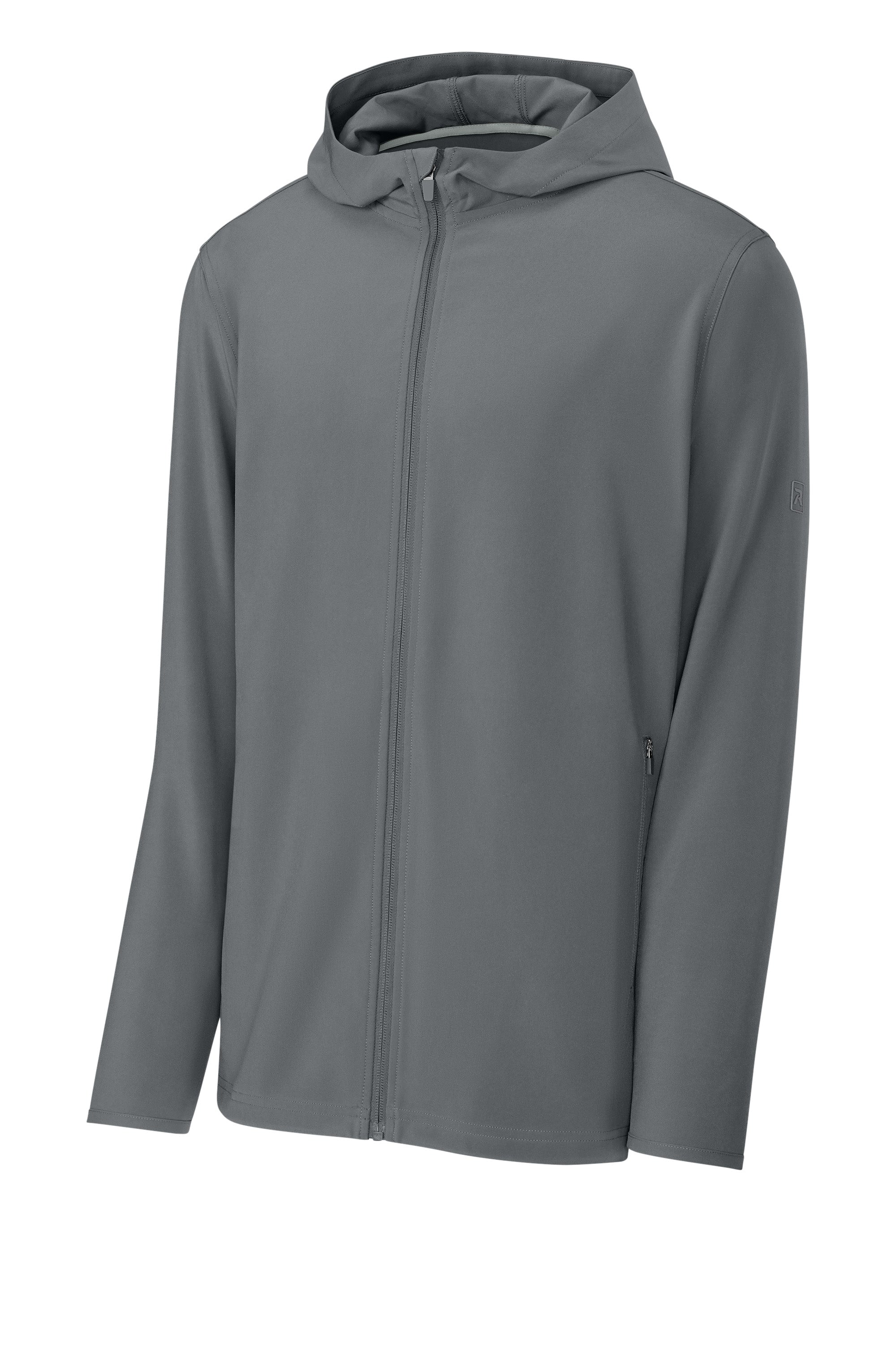 Richardson RA7400FZH Mens Barrage Full Zip Hooded Wind Jacket Charcoal Grey Form Front