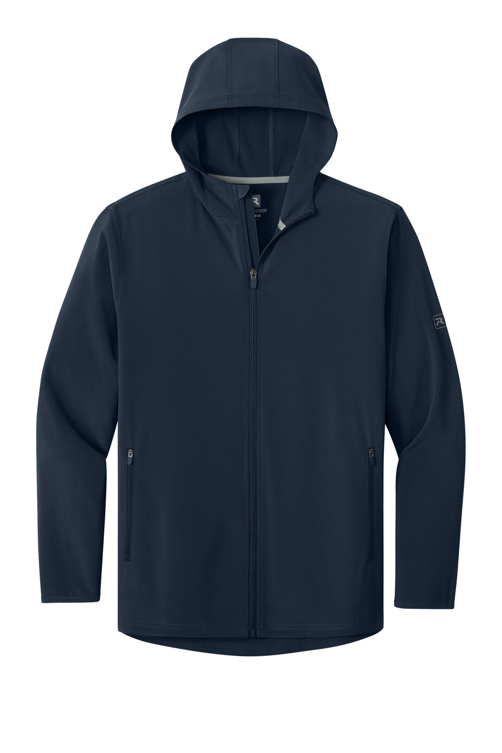 Richardson RA7400FZH Mens Barrage Full Zip Hooded Wind Jacket Navy Blue Flat Front