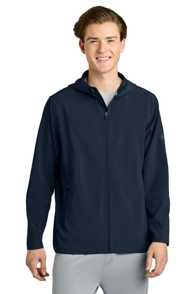 Richardson RA7400FZH Mens Barrage Full Zip Hooded Wind Jacket Navy Blue Model Front