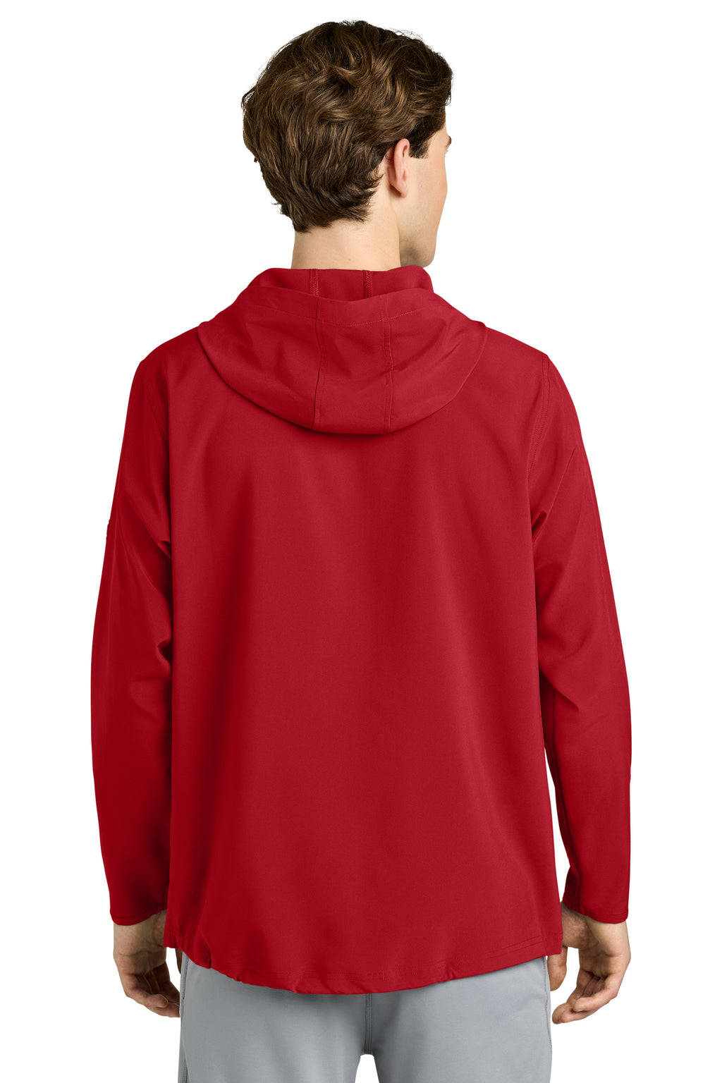 Richardson RA7400FZH Mens Barrage Full Zip Hooded Wind Jacket Red Model Back