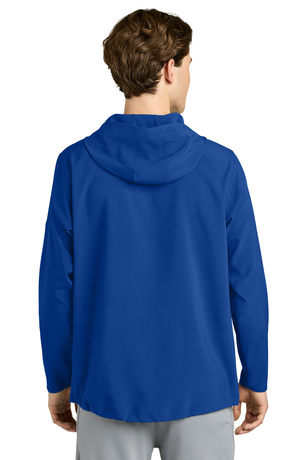 Richardson RA7400FZH Mens Barrage Full Zip Hooded Wind Jacket Royal Blue Model Back
