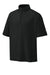 Richardson RA7400SSQ Mens Barrage Short Sleeve 1/4 Zip Wind Jacket Black Form Front