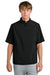 Richardson RA7400SSQ Mens Barrage Short Sleeve 1/4 Zip Wind Jacket Black Model Front