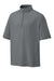 Richardson RA7400SSQ Mens Barrage Short Sleeve 1/4 Zip Wind Jacket Charcoal Grey Form Front