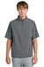 Richardson RA7400SSQ Mens Barrage Short Sleeve 1/4 Zip Wind Jacket Charcoal Grey Model Front