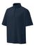 Richardson RA7400SSQ Mens Barrage Short Sleeve 1/4 Zip Wind Jacket Navy Blue Form Front