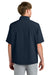Richardson RA7400SSQ Mens Barrage Short Sleeve 1/4 Zip Wind Jacket Navy Blue Model Back