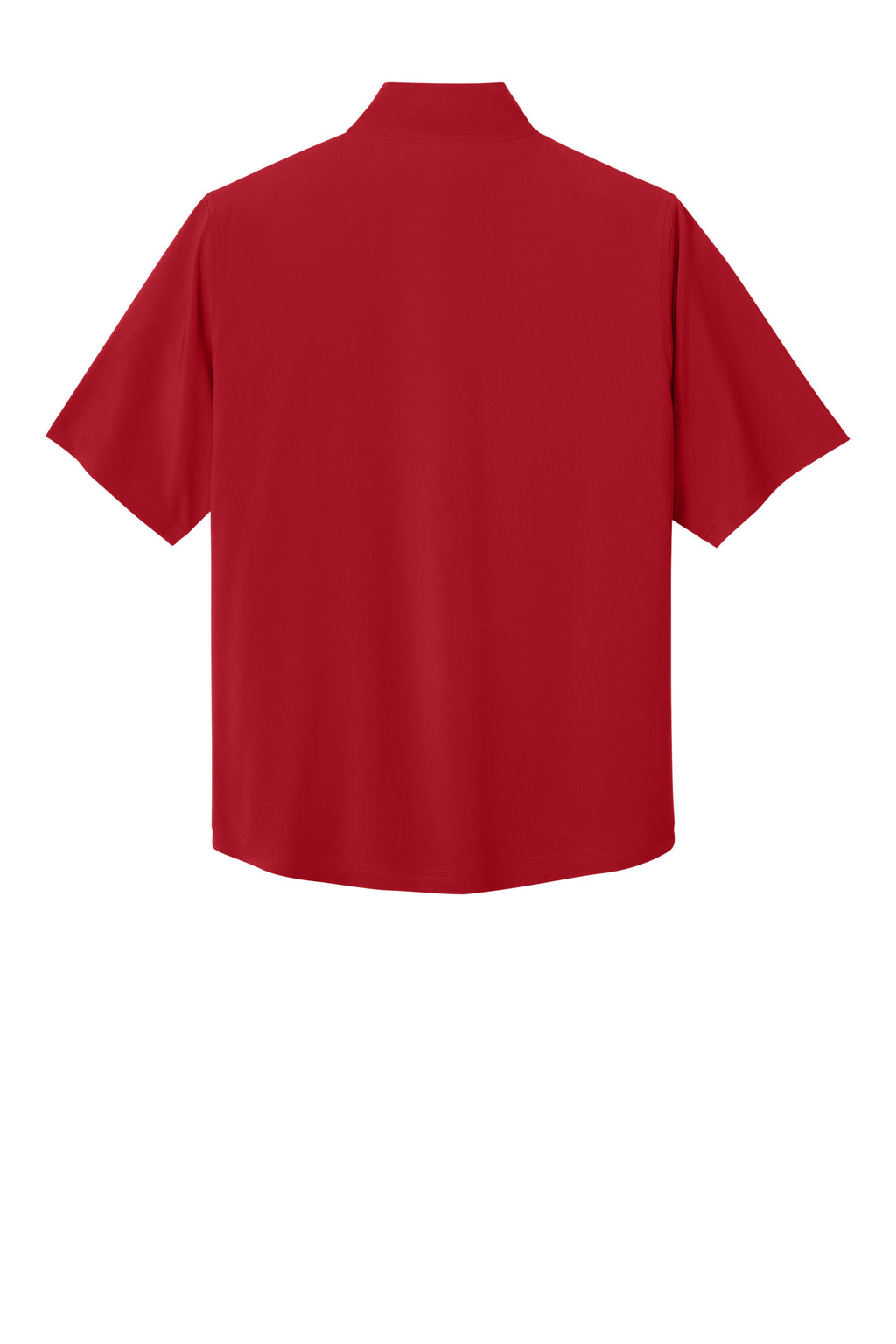 Richardson RA7400SSQ Mens Barrage Short Sleeve 1/4 Zip Wind Jacket Red Flat Back