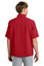 Richardson RA7400SSQ Mens Barrage Short Sleeve 1/4 Zip Wind Jacket Red Model Back
