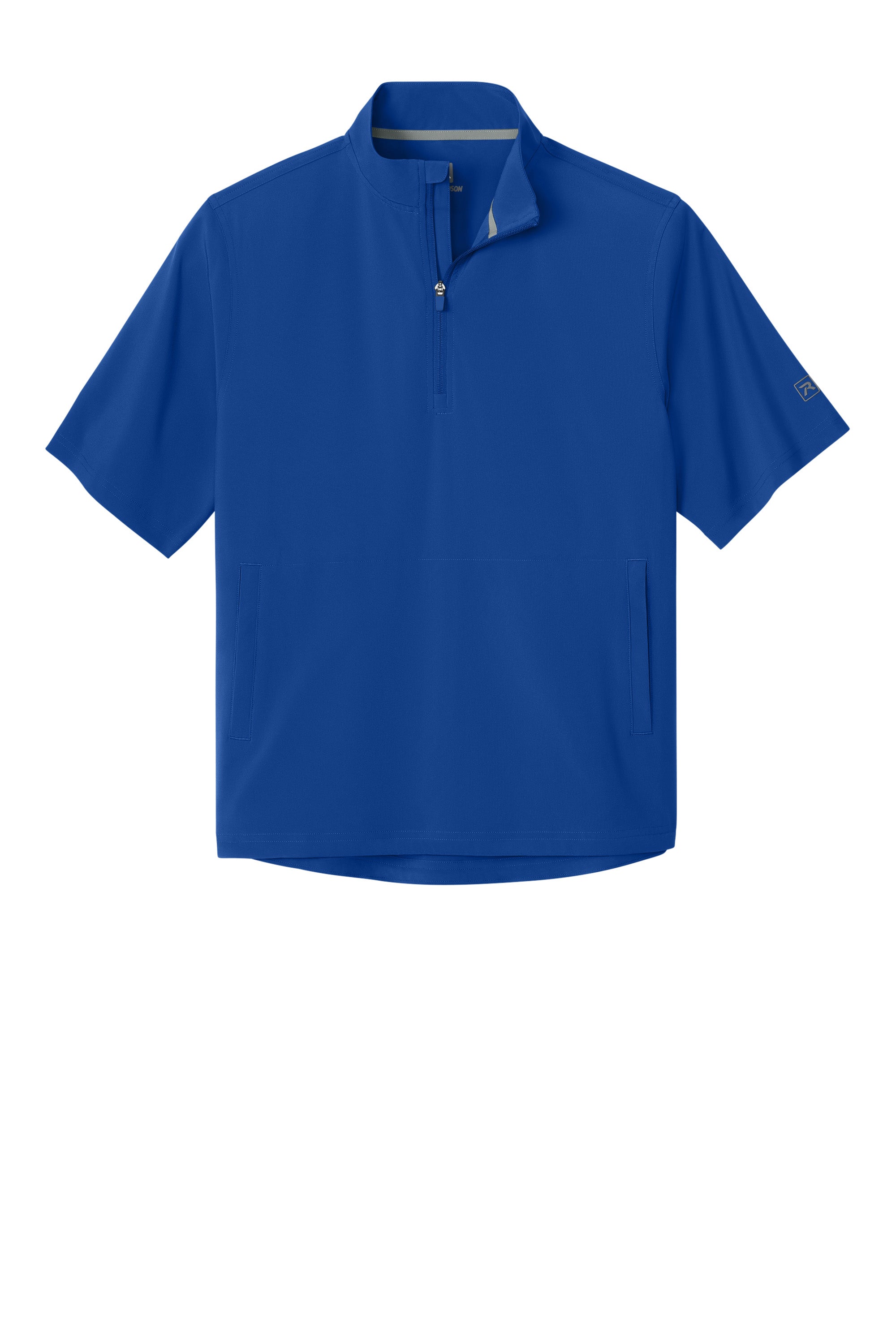 Richardson RA7400SSQ Mens Barrage Short Sleeve 1/4 Zip Wind Jacket Royal Blue Flat Front