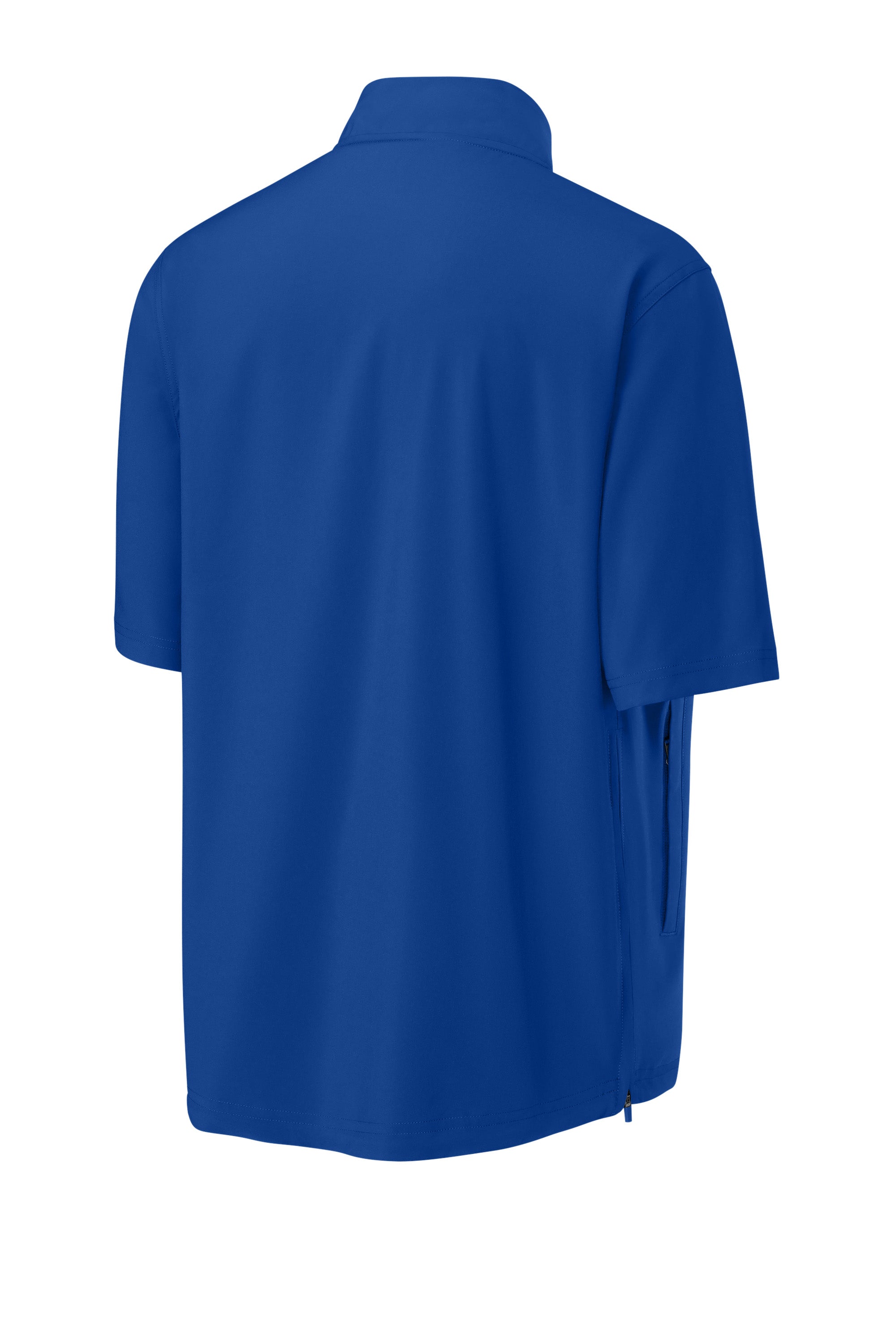 Richardson RA7400SSQ Mens Barrage Short Sleeve 1/4 Zip Wind Jacket Royal Blue Forn Back