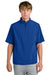 Richardson RA7400SSQ Mens Barrage Short Sleeve 1/4 Zip Wind Jacket Royal Blue Model Front