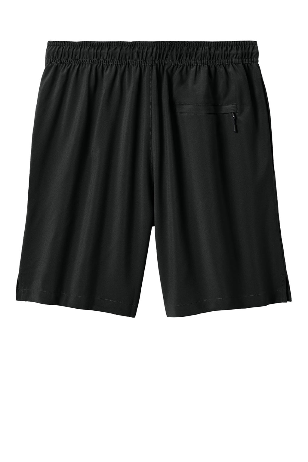 Richardson RA7401B Mens Barrage Stretch Woven Training Shorts w/ Pockets Black Flat Back