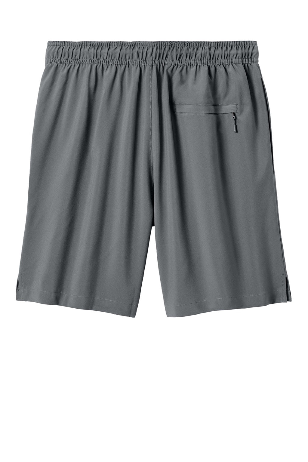 Richardson RA7401B Mens Barrage Stretch Woven Training Shorts w/ Pockets Charcoal Grey Flat Back