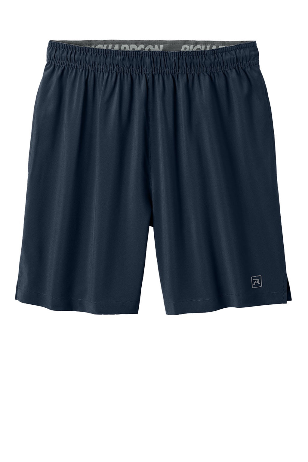 Richardson RA7401B Mens Barrage Stretch Woven Training Shorts w/ Pockets Navy Blue Flat Front