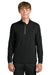 Richardson RA7500Q Mens Vertex 1/4 Zip Sweatshirt Black Model Front