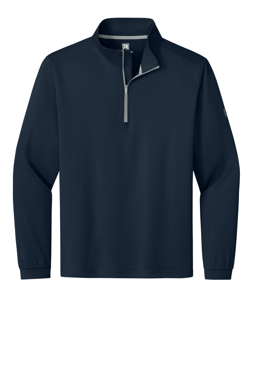 Richardson RA7500Q Mens Vertex 1/4 Zip Sweatshirt Navy Blue Flat Front
