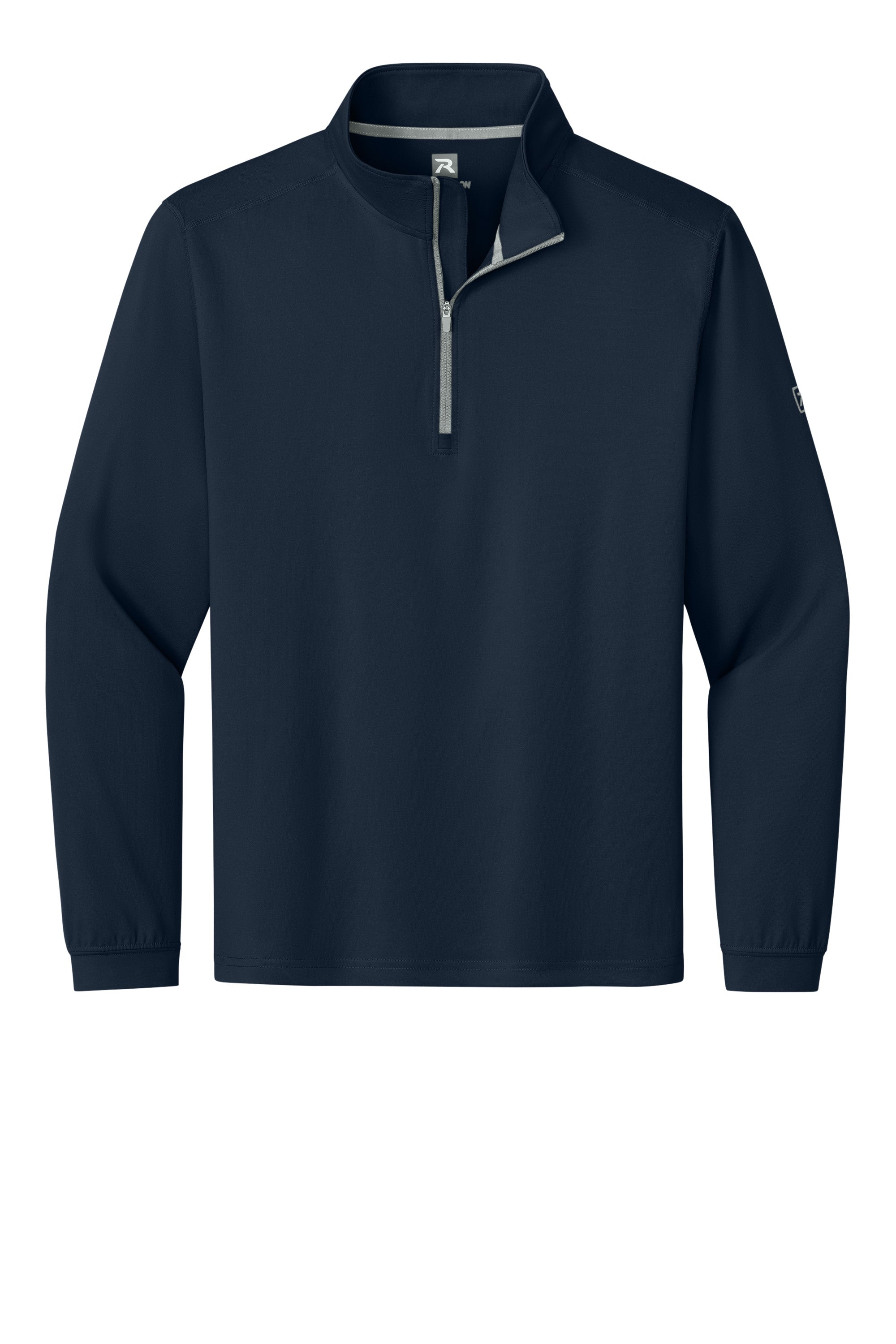 Richardson RA7500Q Mens Vertex 1/4 Zip Sweatshirt Navy Blue Flat Front