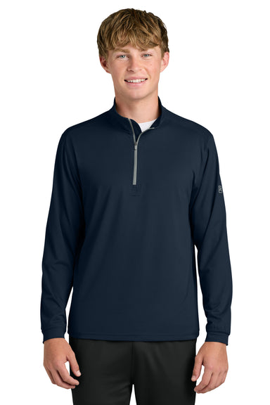 Richardson RA7500Q Mens Vertex 1/4 Zip Sweatshirt Navy Blue Model Front
