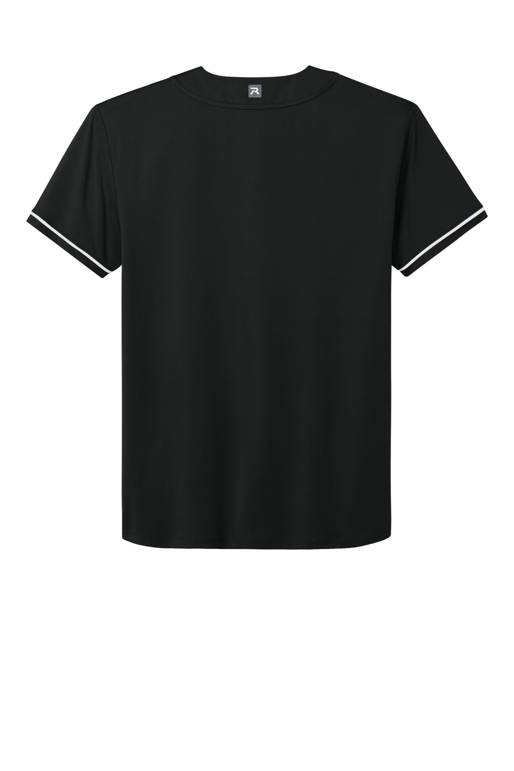 Richardson RA7910 Mens Select 2 Button Baseball Jersey Black Flat Back