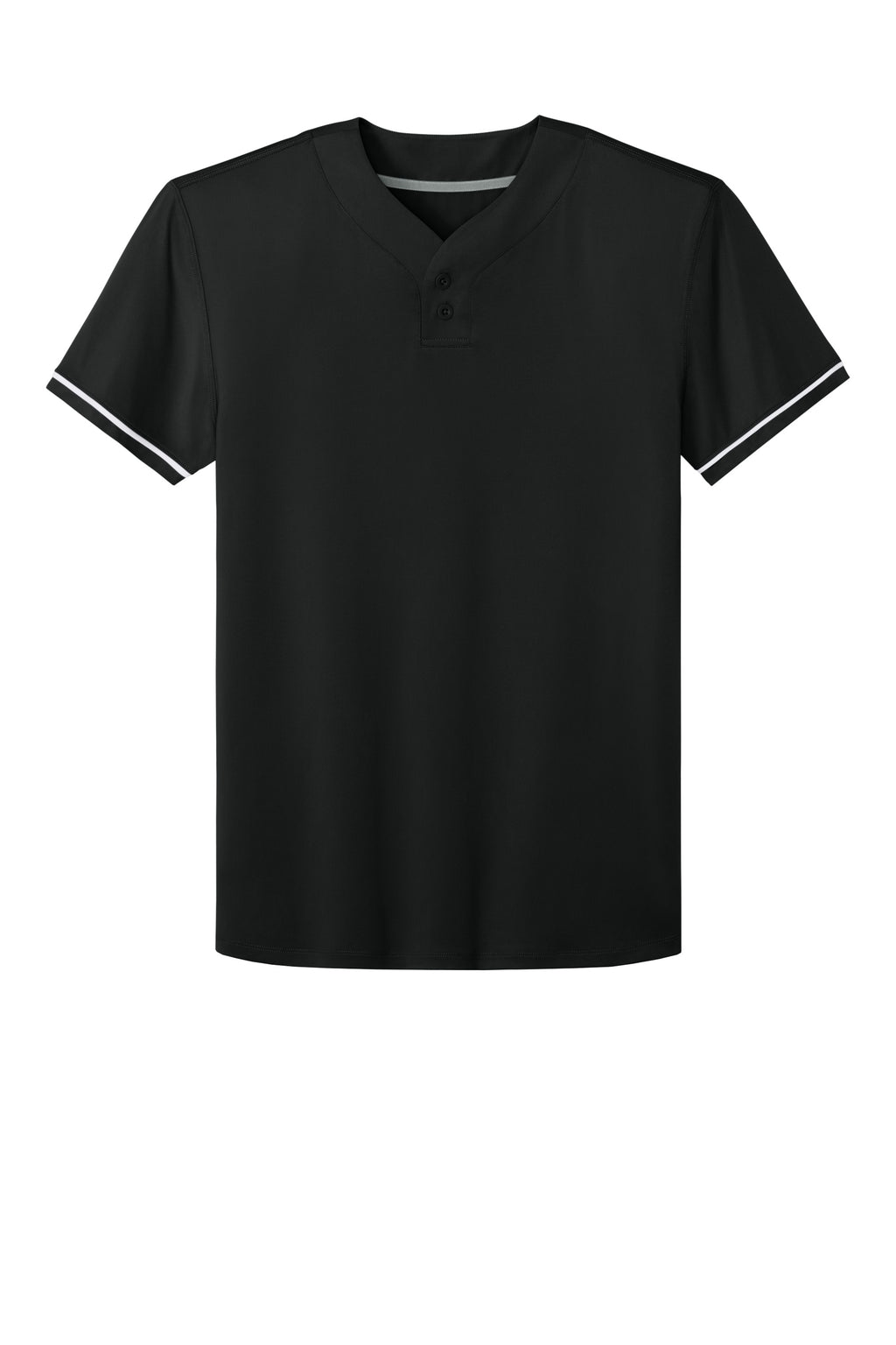 Richardson RA7910 Mens Select 2 Button Baseball Jersey Black Flat Front