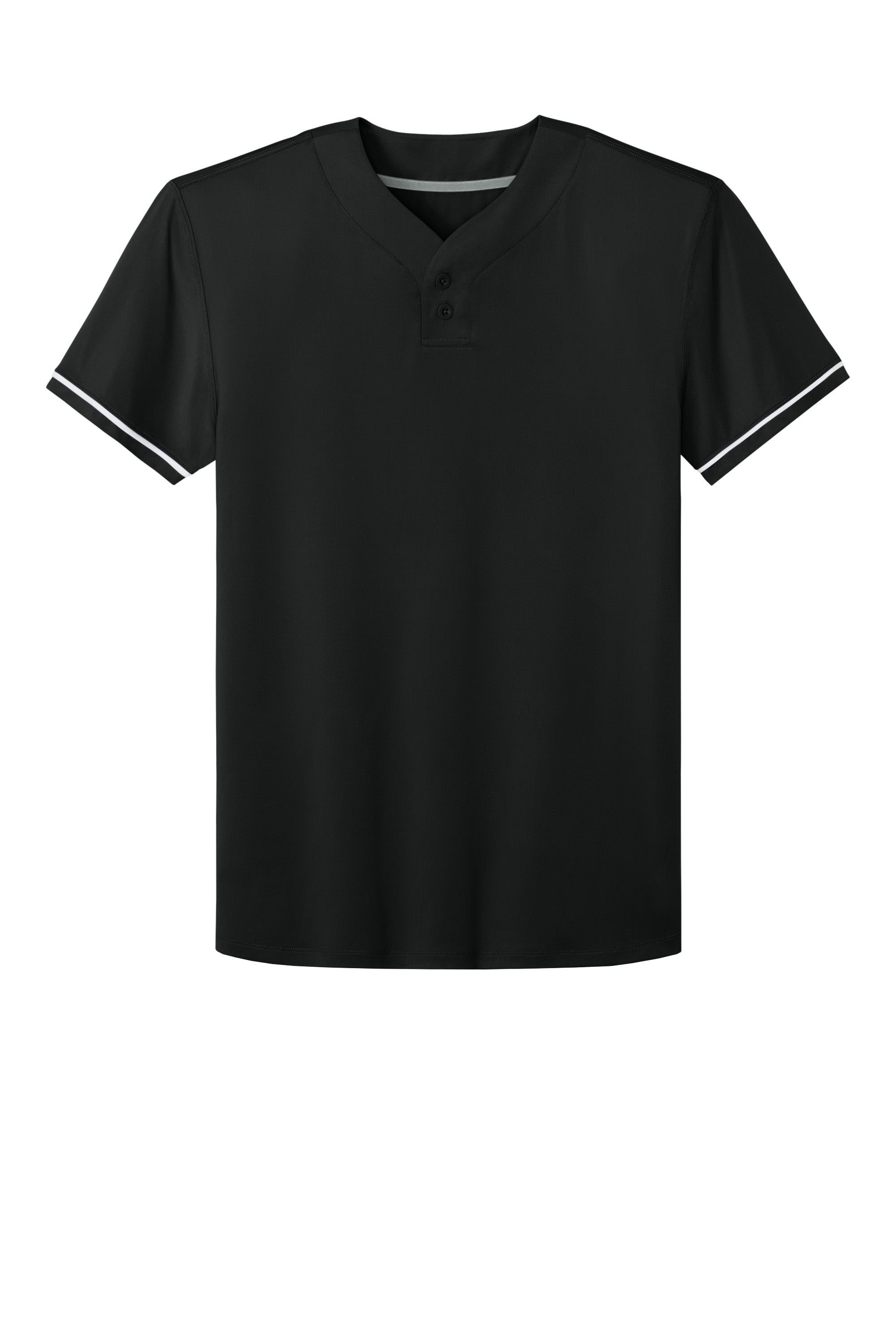 Richardson RA7910 Mens Select 2 Button Baseball Jersey Black Flat Front