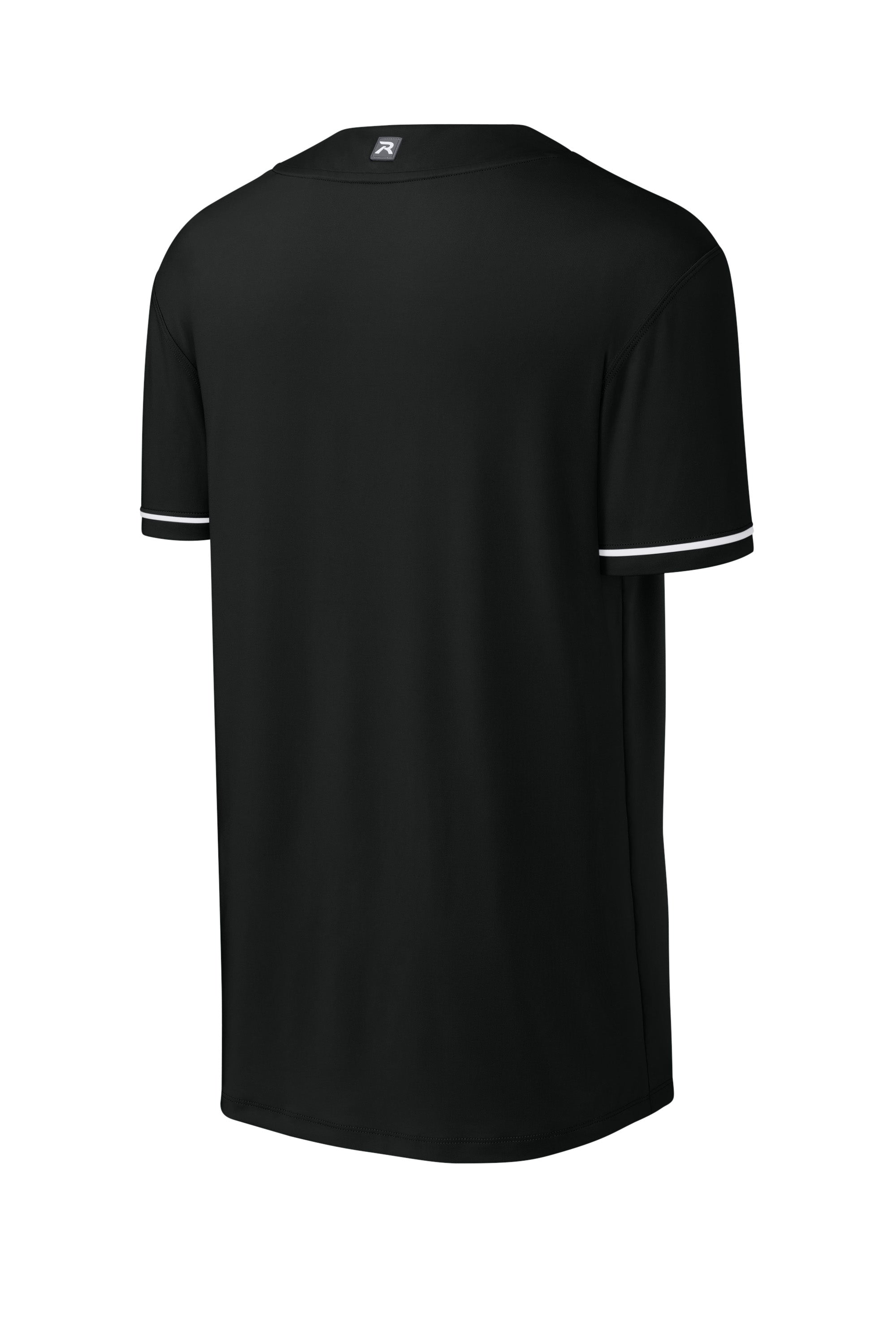Richardson RA7910 Mens Select 2 Button Baseball Jersey Black Forn Back