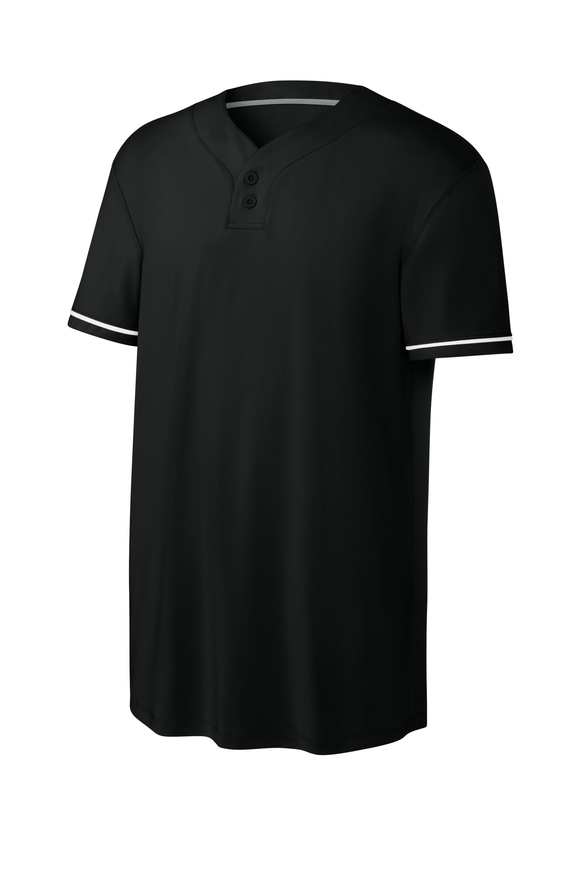 Richardson RA7910 Mens Select 2 Button Baseball Jersey Black Form Front