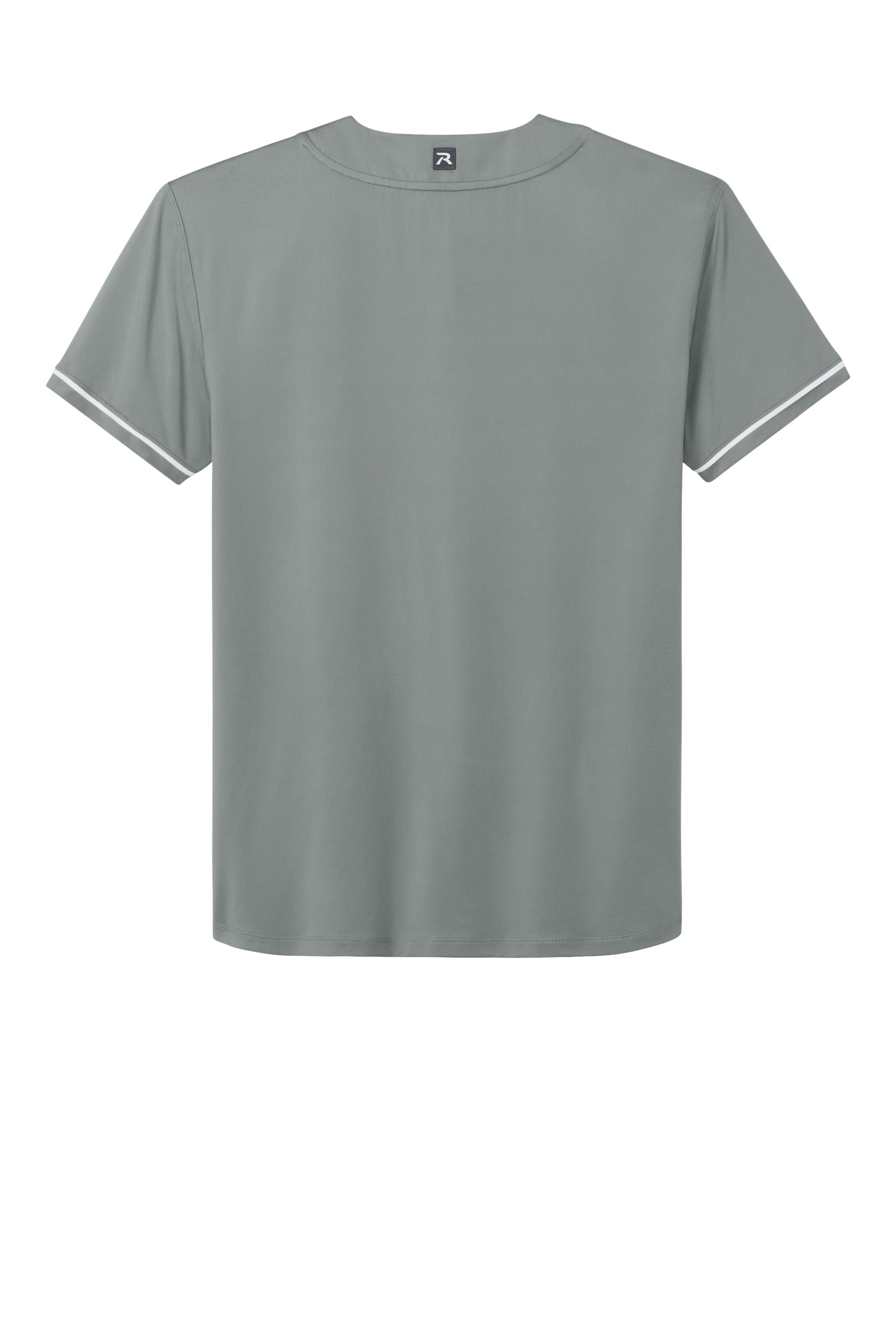Richardson RA7910 Mens Select 2 Button Baseball Jersey Grey Flat Back