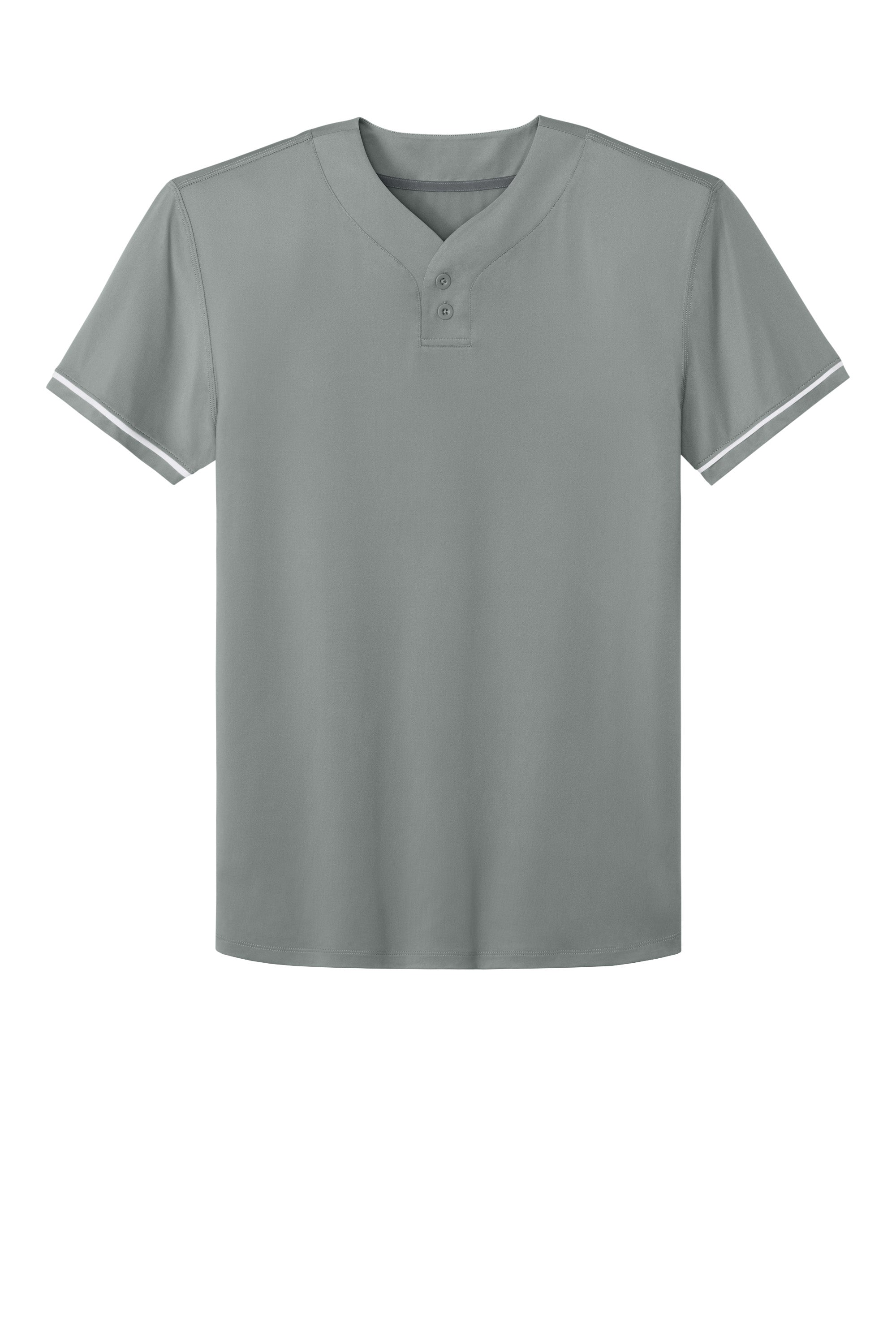 Richardson RA7910 Mens Select 2 Button Baseball Jersey Grey Flat Front