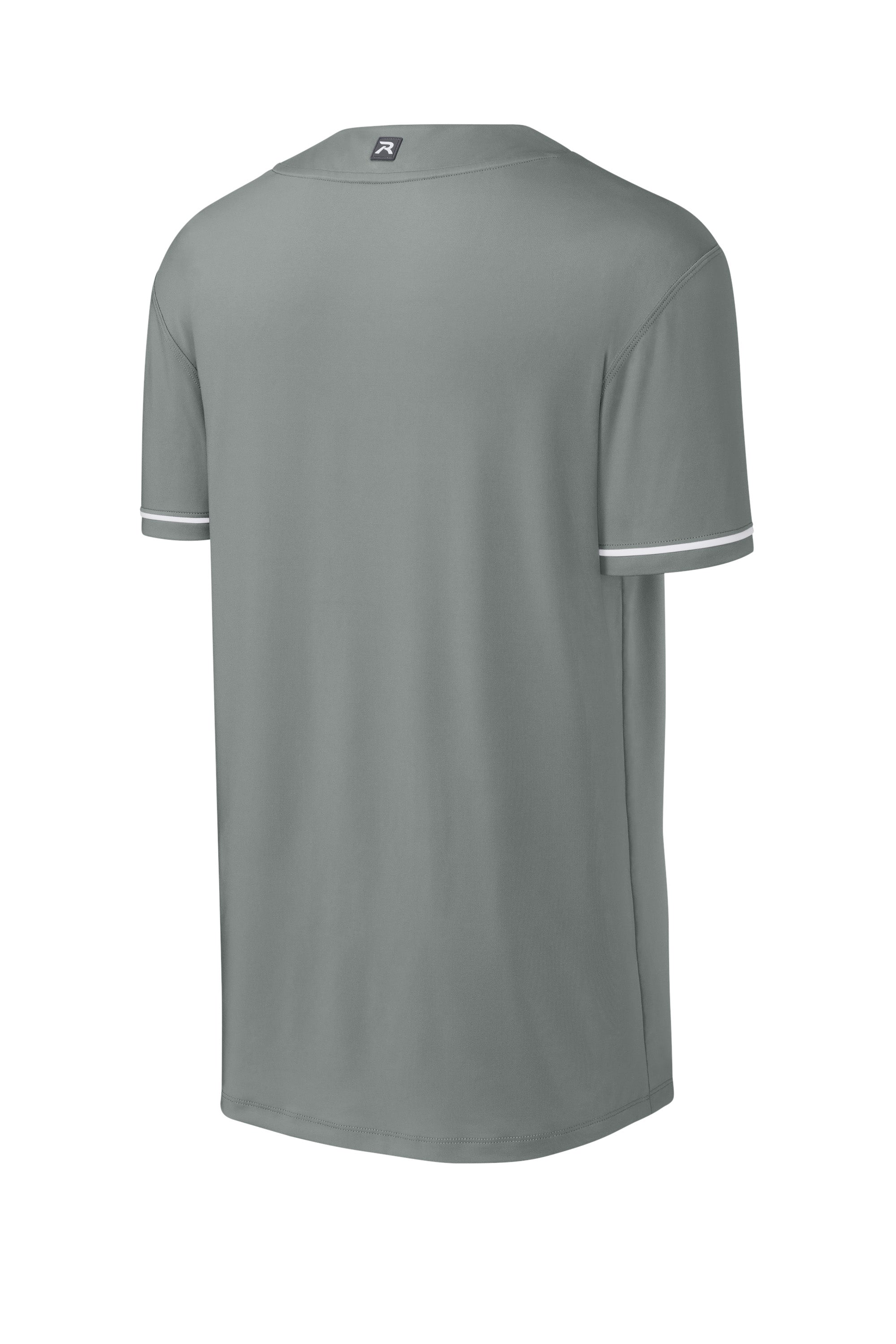 Richardson RA7910 Mens Select 2 Button Baseball Jersey Grey Forn Back