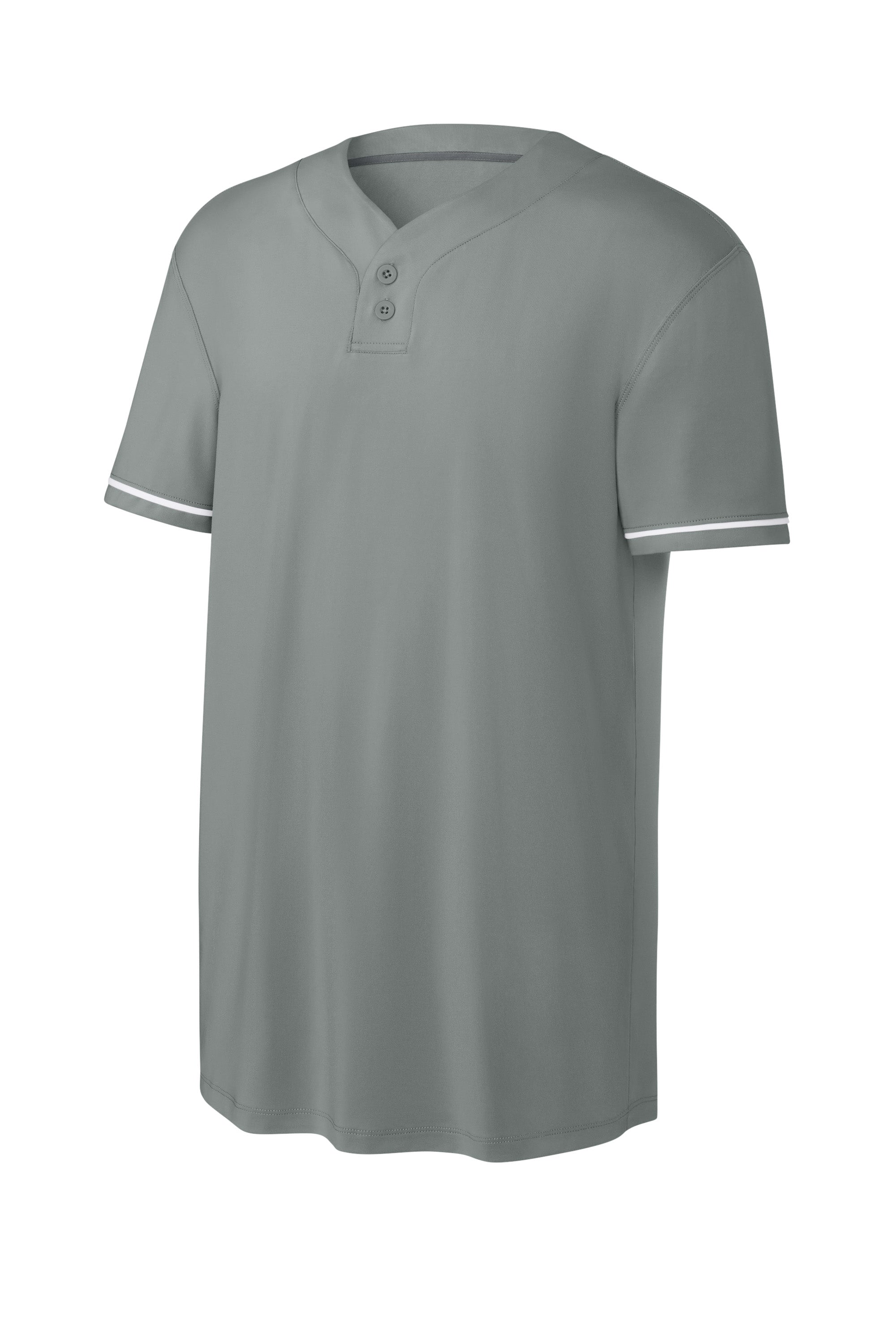Richardson RA7910 Mens Select 2 Button Baseball Jersey Grey Form Front
