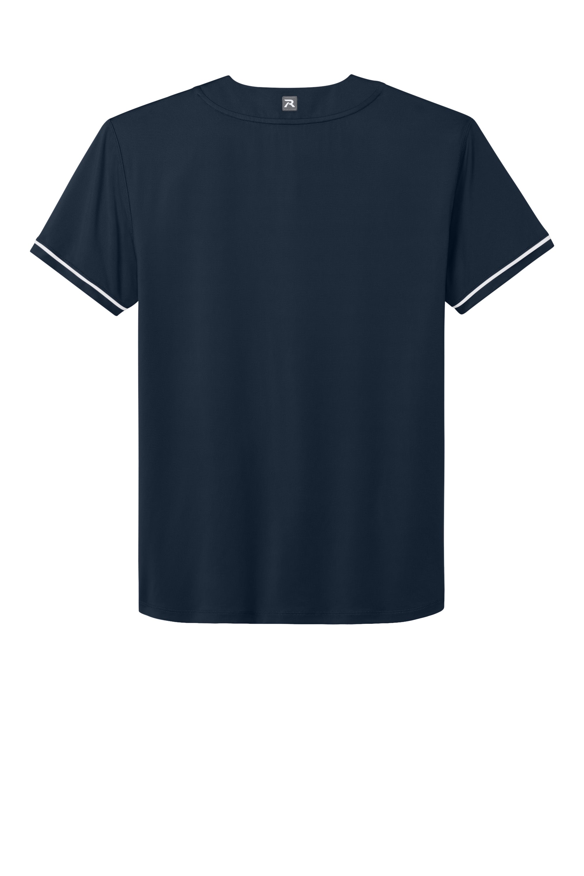 Richardson RA7910 Mens Select 2 Button Baseball Jersey Navy Blue Flat Back