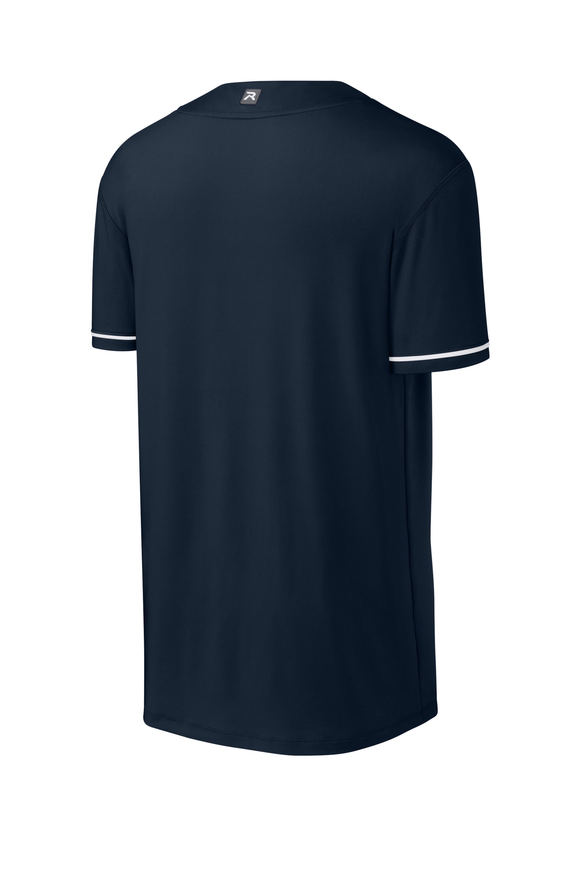 Richardson RA7910 Mens Select 2 Button Baseball Jersey Navy Blue Forn Back