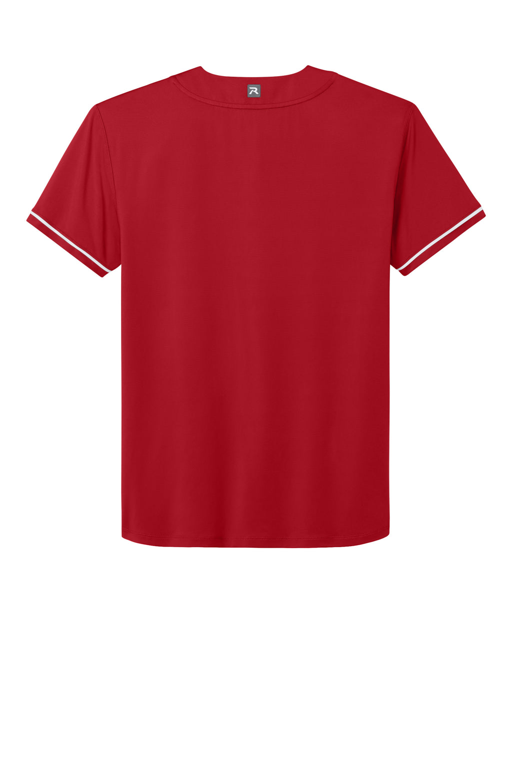Richardson RA7910 Mens Select 2 Button Baseball Jersey Red Flat Back
