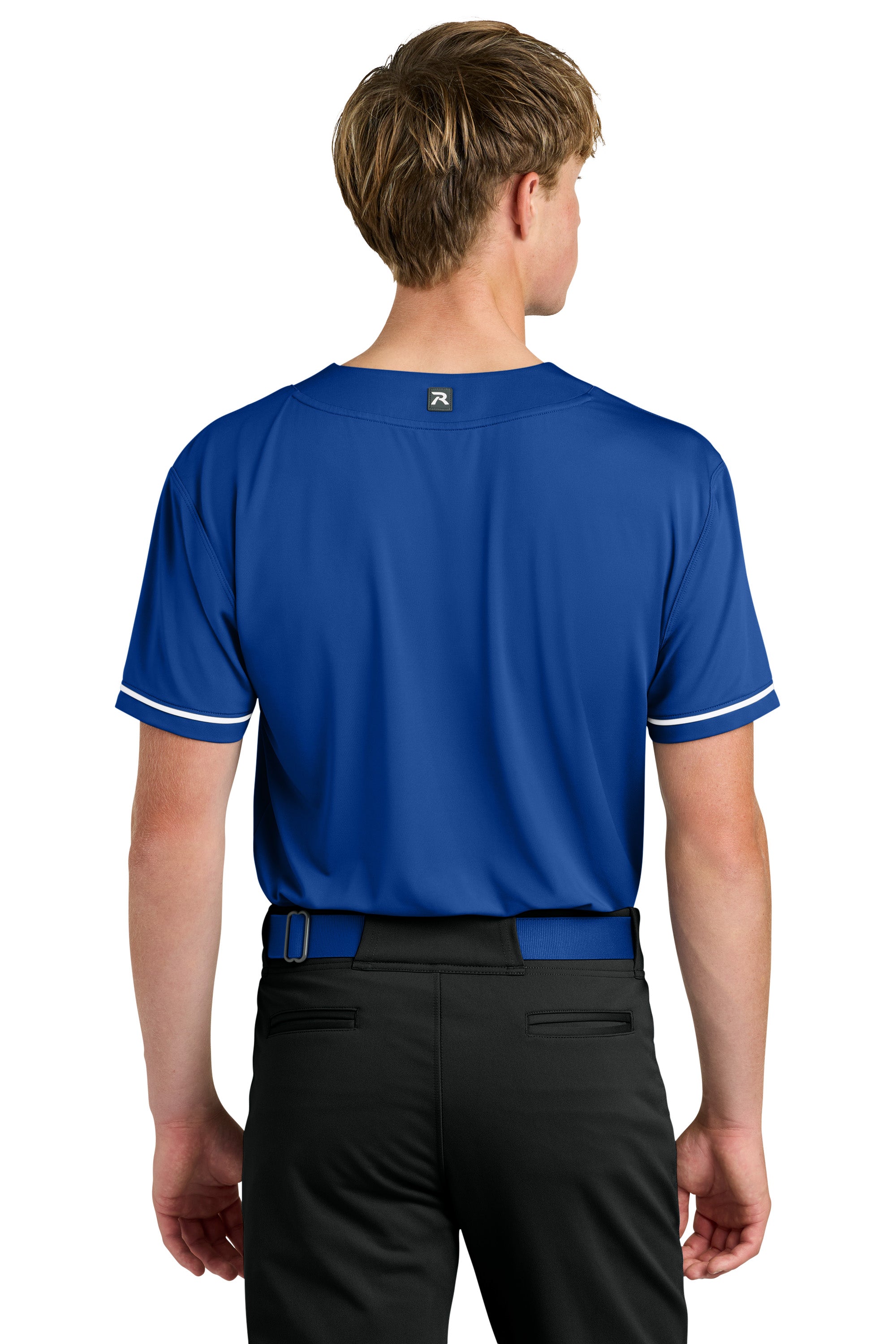 Richardson RA7910 Mens Select 2 Button Baseball Jersey Royal Blue Model Back